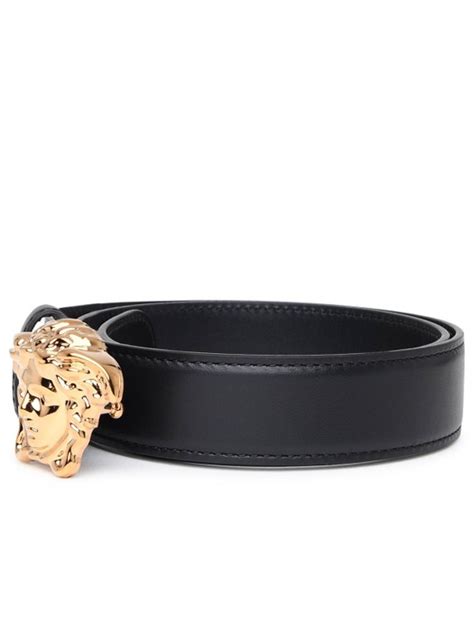 versace cintura nera|Versace Cintura Bassa In Pelle Nera .